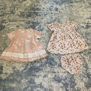 Bundle of 2 dresses 18 months. Floral Baby Dress Set with Bloomers